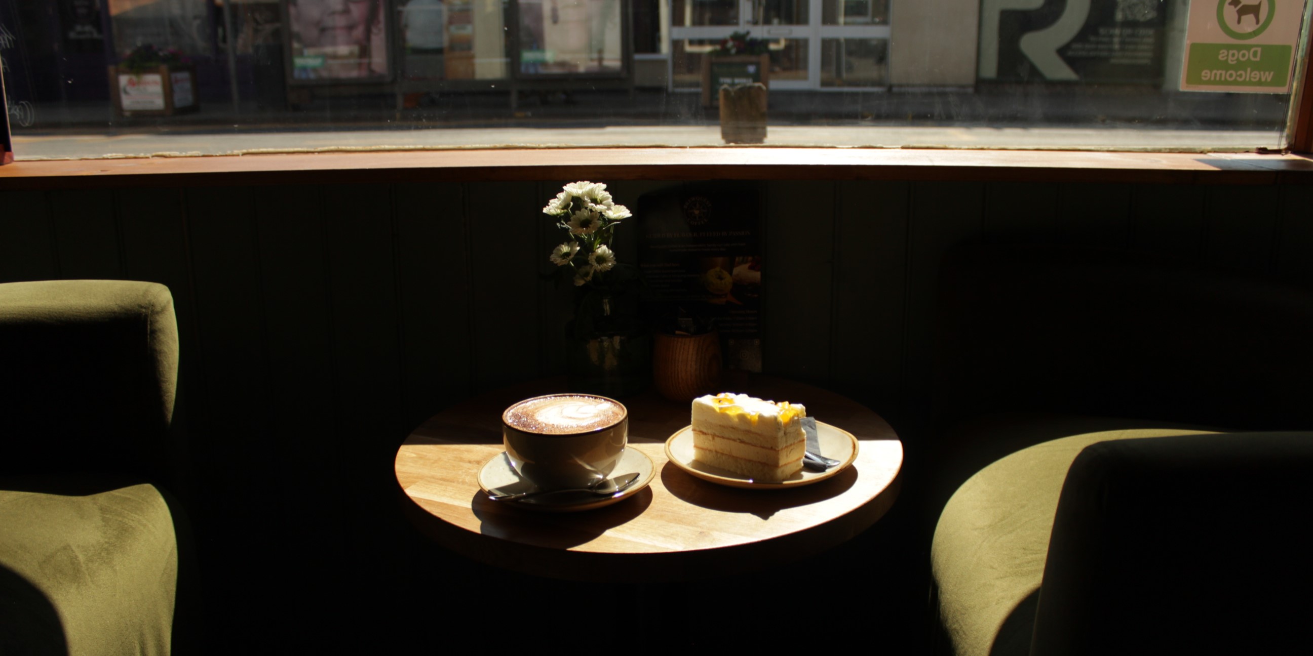 coffees in the window