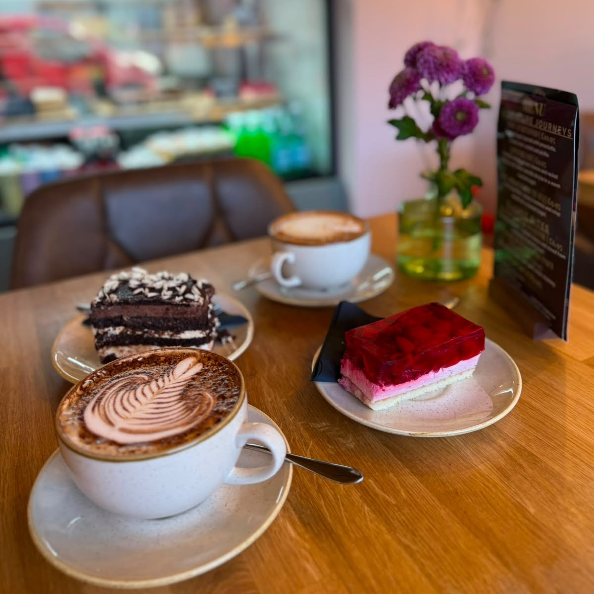 More coffees, cakes and flowers
